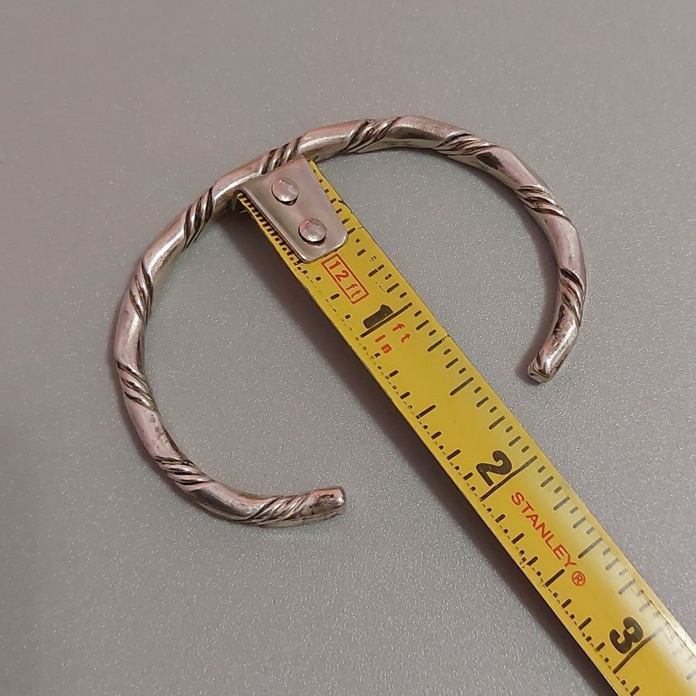 Native American 925 Solid Sterling Silver Twist C… - image 6